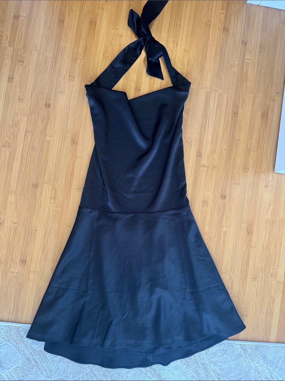 Abercrombie & Fitch Black Halter Cowl Neck Dress